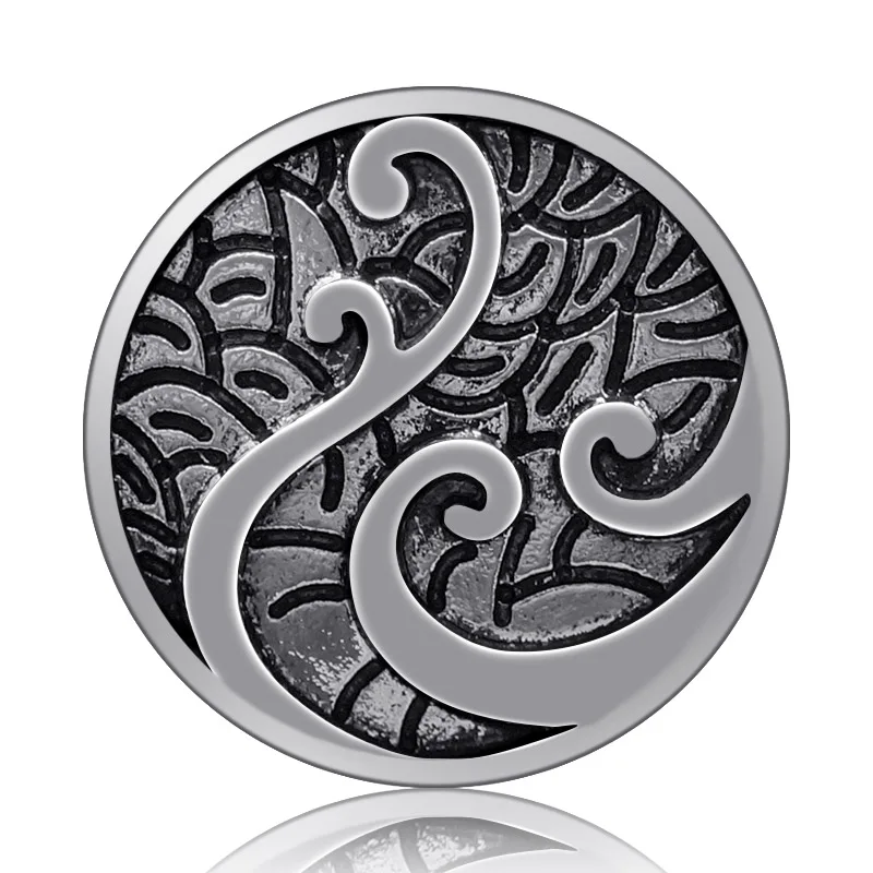 Круглые цветы Древо жизни листья лотоса семейный простой стиль 18 мм кнопки