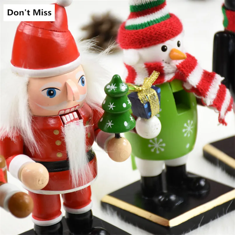 Рождественский подарок для детей деревянные куклы Санта Клаус Снеговик игрушка