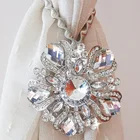 Большой занавеска с бриллиантами подхват для домашнего декора Хрустальный цветок держатель для штор растягивающийся пружинный стальной проволочный ремень магнитные Аксессуары для штор