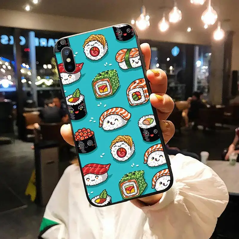 

Sushi cute funny cartoon pattern luxury Phone Case funda for iPhone 11 12 pro XS MAX 8 7 6 6S Plus X 5S SE 2020 XR