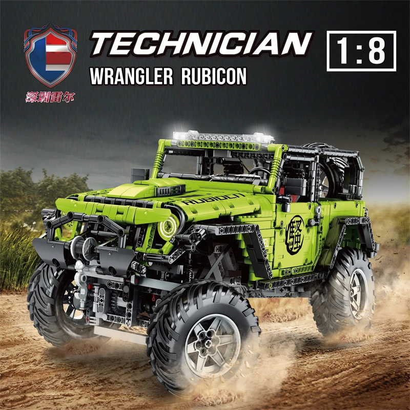 MOC Technic RC джипы Wrangler автомобиль Rubico авантюрист внедорожник подходит Lepins модель