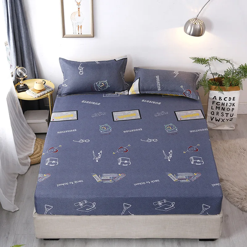 Полноразмерная Нескользящая простыня с принтом эластичная для матраса