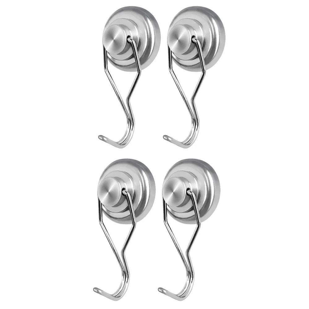 

4Pcs 360 Degree Rotating Hooks Magnetic Hooks Wall Hangers BBQ Tools Hooks