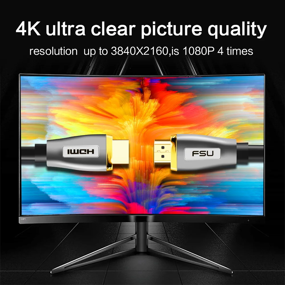 Кабель FSU HDMI 2 0 1080P 4K 3D на Переходник коннектор для ПК HDTV проектор переключатель
