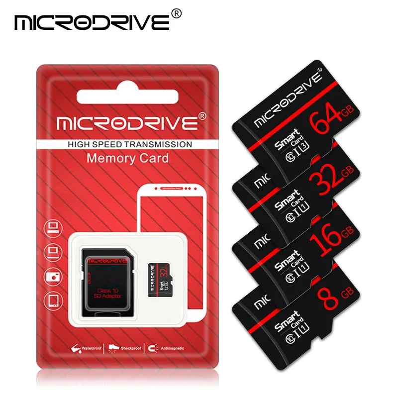 Черная карта памяти, карта micro sd, 4 ГБ, 8 ГБ, 16 ГБ, 32 ГБ, 64 ГБ, 128 ГБ, карта памяти, карта sd с адаптером