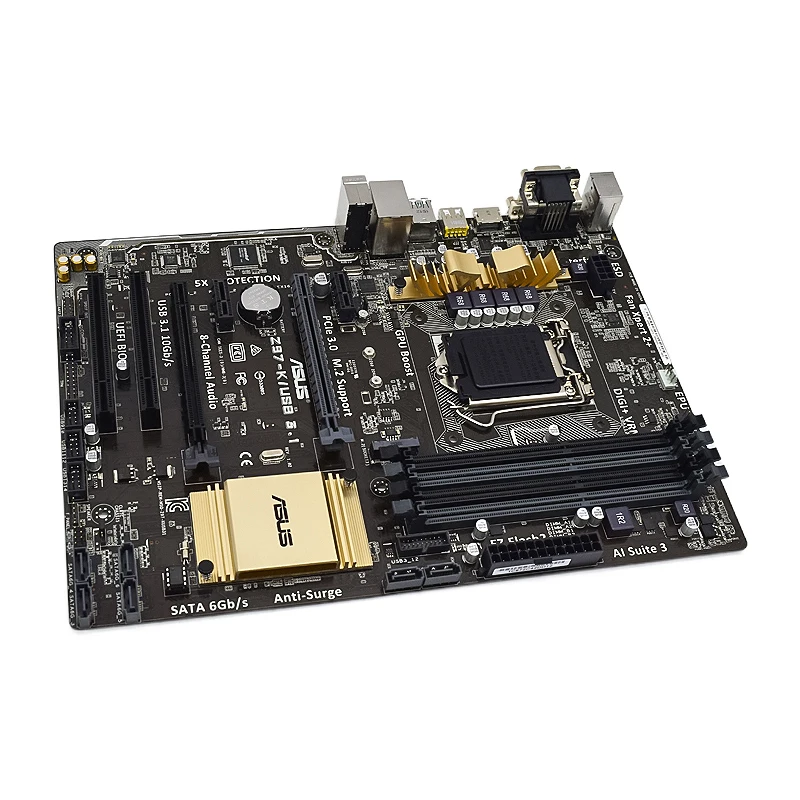 Asus Z97-K/USB3.1 Desktop Intel Z97 Motherboard LGA 1150 DDR3 	32GB PCI-E 3.0 USB3.1 M.2 support Core i7i5i3 cpus  ATX Placa-mãe