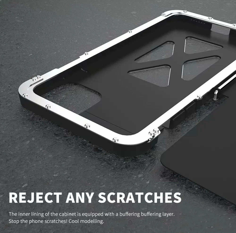 R-JUST противоударный чехол для iPhone 11 Pro Max X XR XS 7 8 флип алюминиевого металла Король