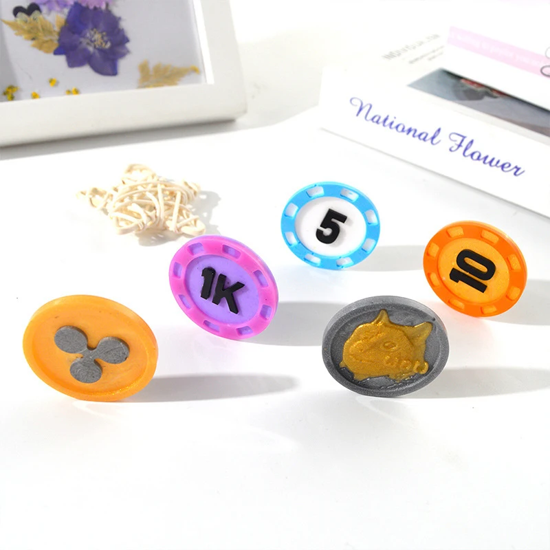 

Game Currency Crystal Epoxy Resin Mold Handmade DIY Crafts Jewelry Decorations Casting Tool Collection Coins Silicone Mould