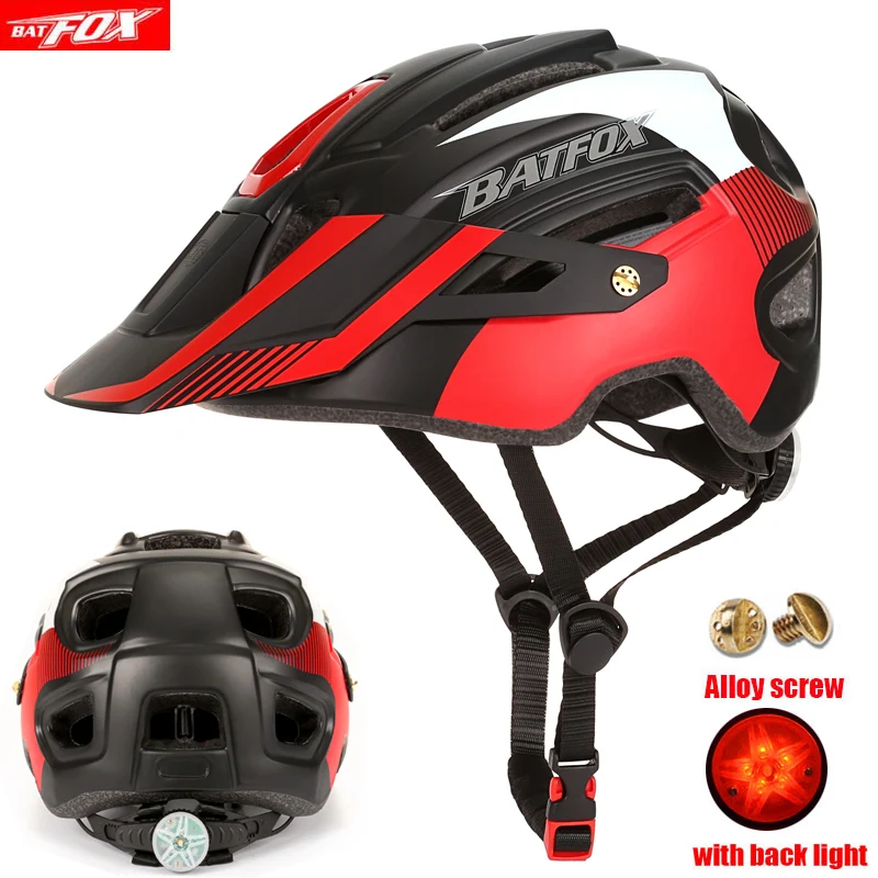 

BATFOX Men Bike Helmets Ultra-lightweight Bicycle Helmet Wih Back Light Breathable Mountain Bike Riding Ultra Light Helmets