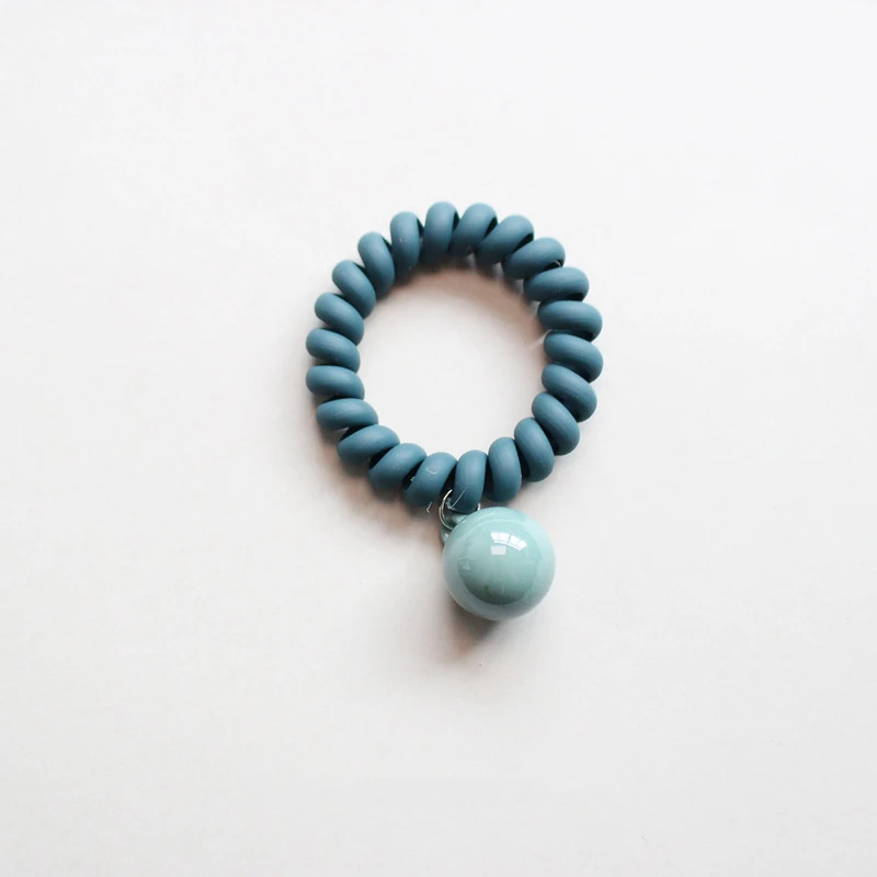 Милые спиральные Галстуки для волос милые Шаровые Подвески густых держатель