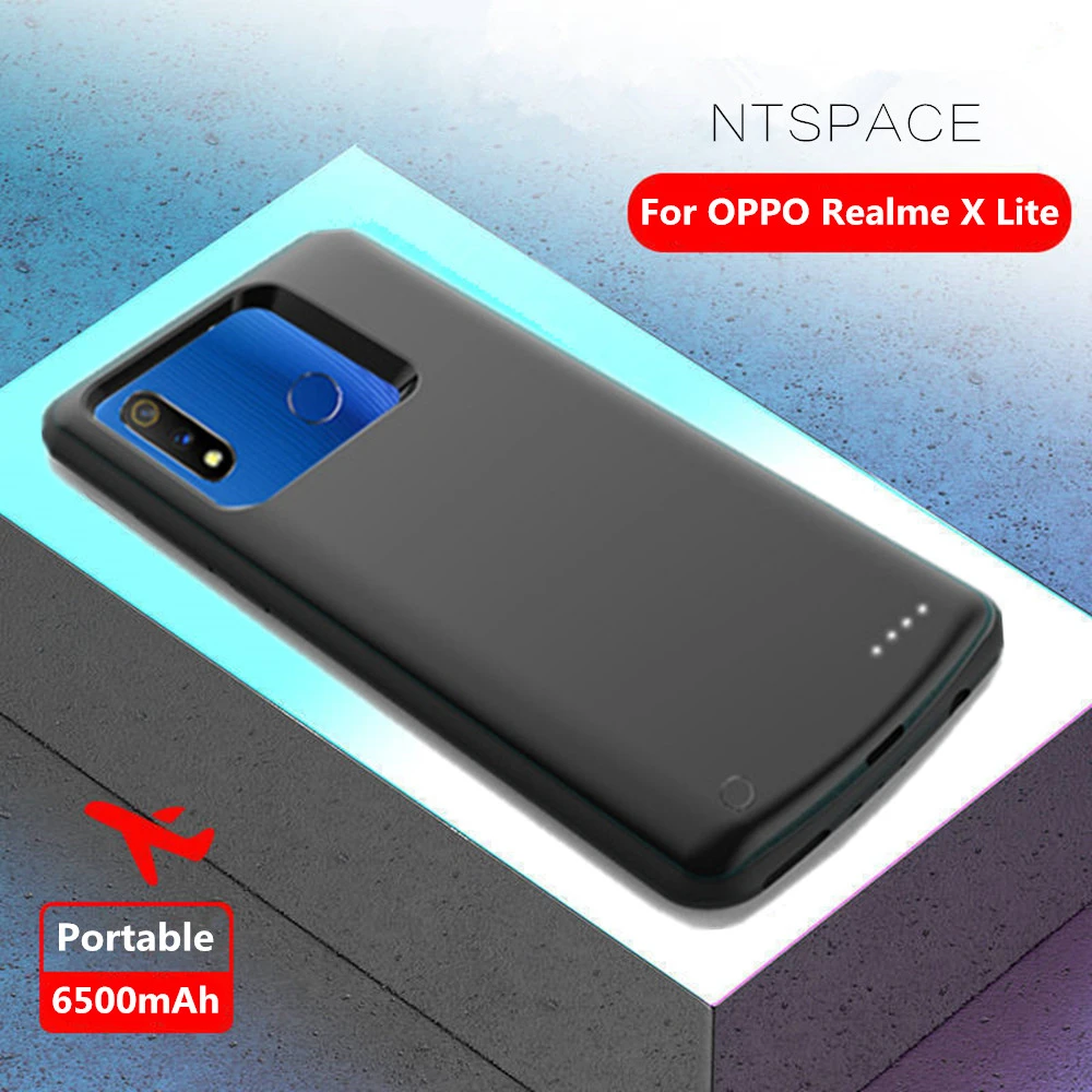 Силиконовый чехол для зарядки аккумуляторов OPPO Realme X Lite внешнего аккумулятора 6500