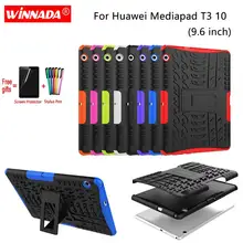 For Huawei Mediapad T3 10 case T3 9.6 AGS-L09 AGS-L03 AGS-W09 Armor case Tablet TPU+PC Shockproof Stand Cover +pen+Film