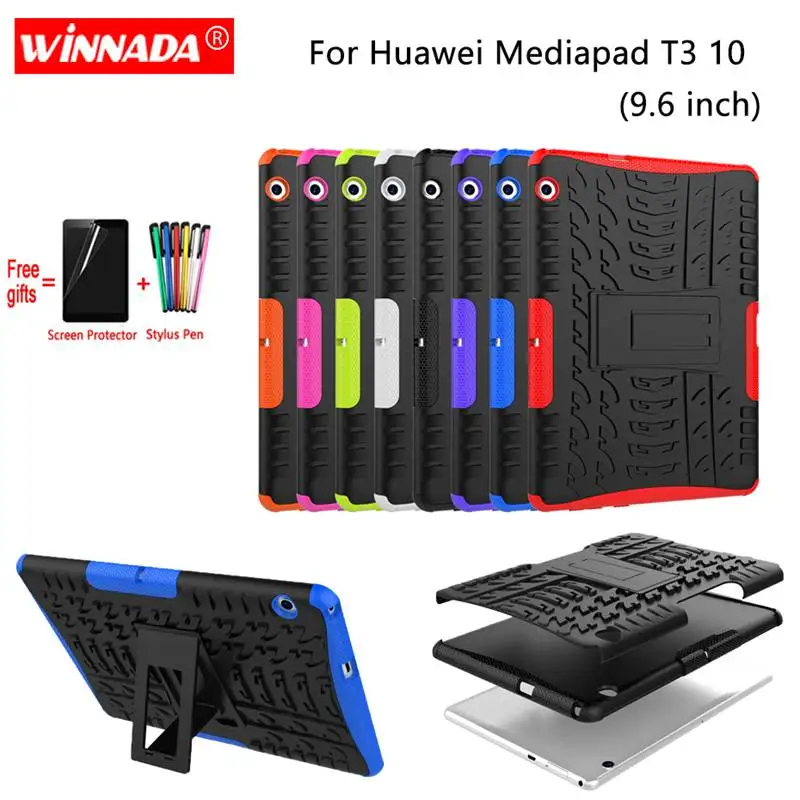 Чехол для Huawei Mediapad T3 10 чехол 9 6 дюйма искусственная задняя крышка планшета из ТПУ +