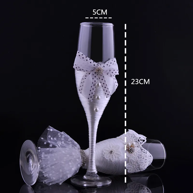 Стеклянный набор для свадебного платья 2 шт./компл./набор сделай сам кружево