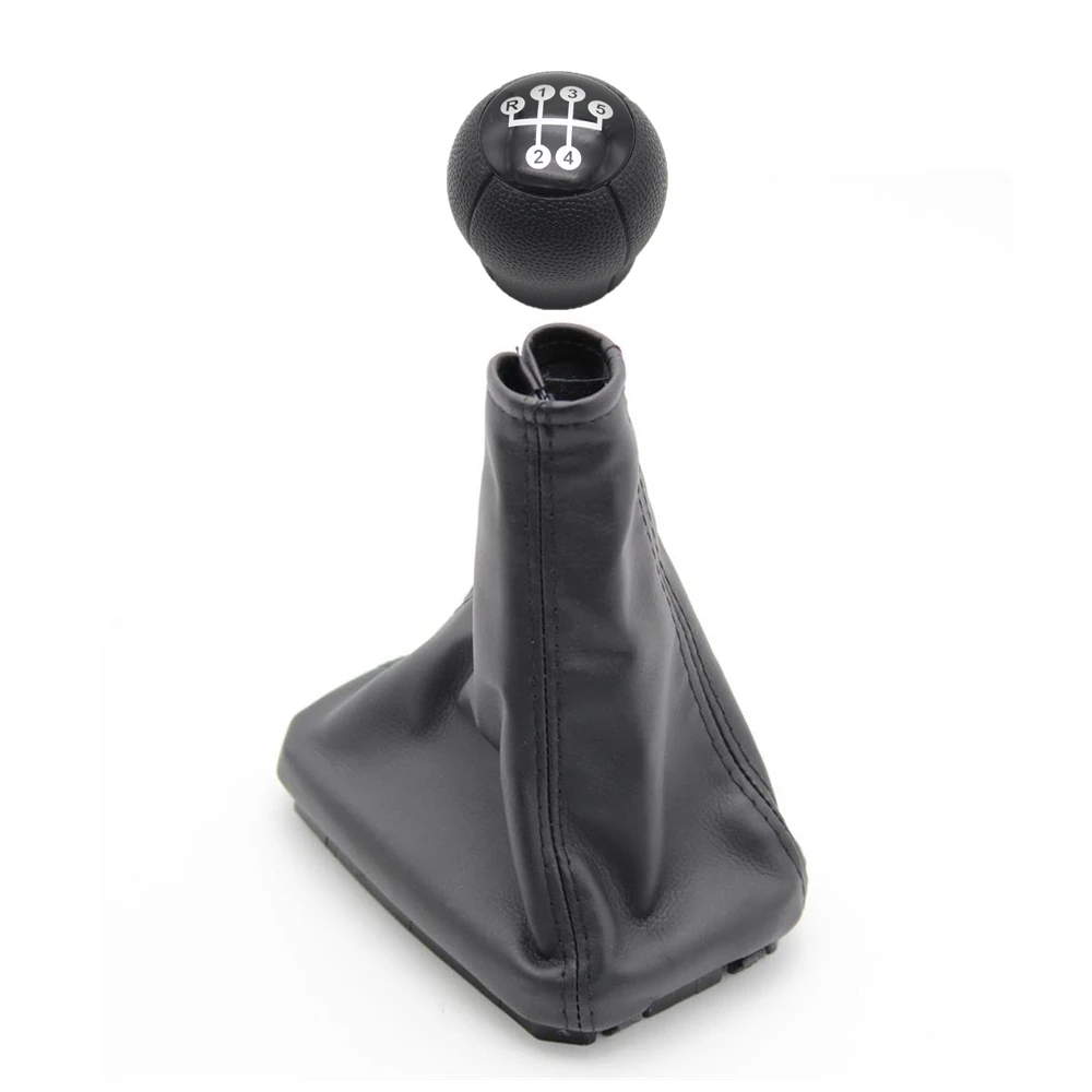 Для Opel Vauxhall MERIVA 2003 2004 2005 2006 2007 2008 2009 2010 автомобиля 5 Скорость Шестерни Stick рычаг переключения скоростей с кожаные ботинки со вставками - Название цвета: Серый