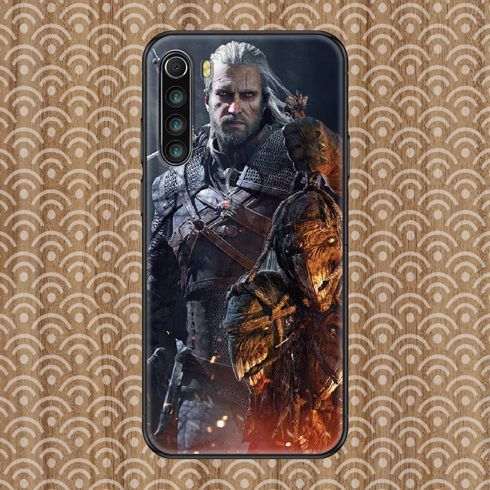 

Witchers Game Phone case For Xiaomi Redmi Note 7 7A 8 8T 9 9A 9S 10 K30 Pro Ultra black painting funda luxury coque soft cover