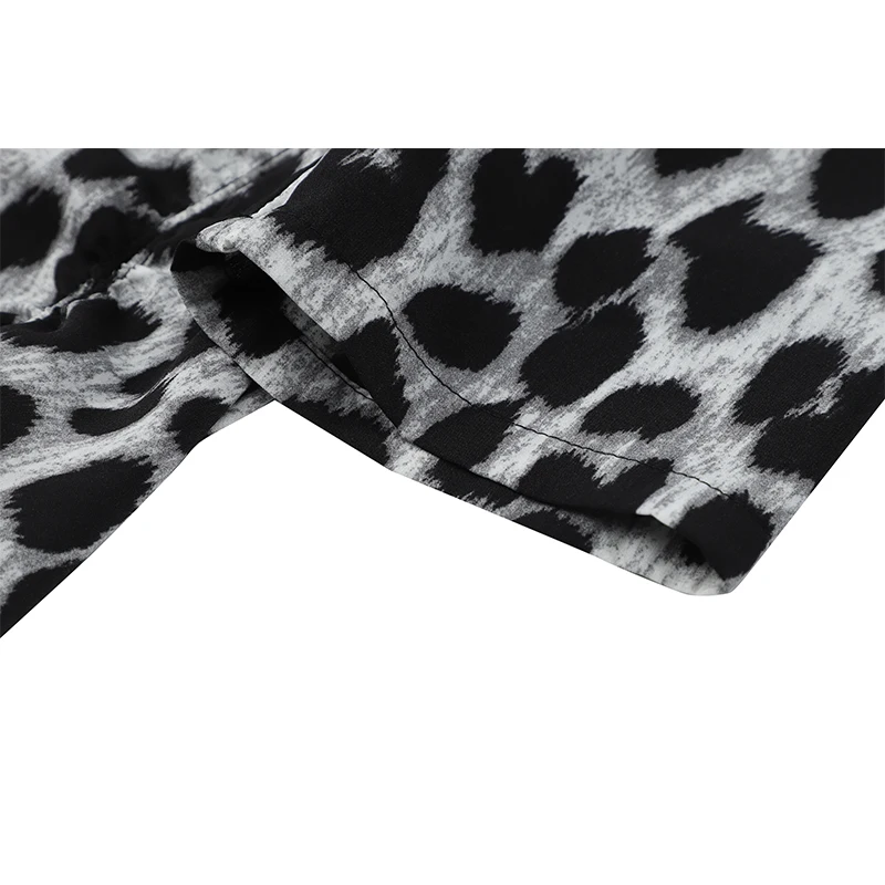 Модная рубашка Leopark для женщин летняя повседневная винтажная плиссированная