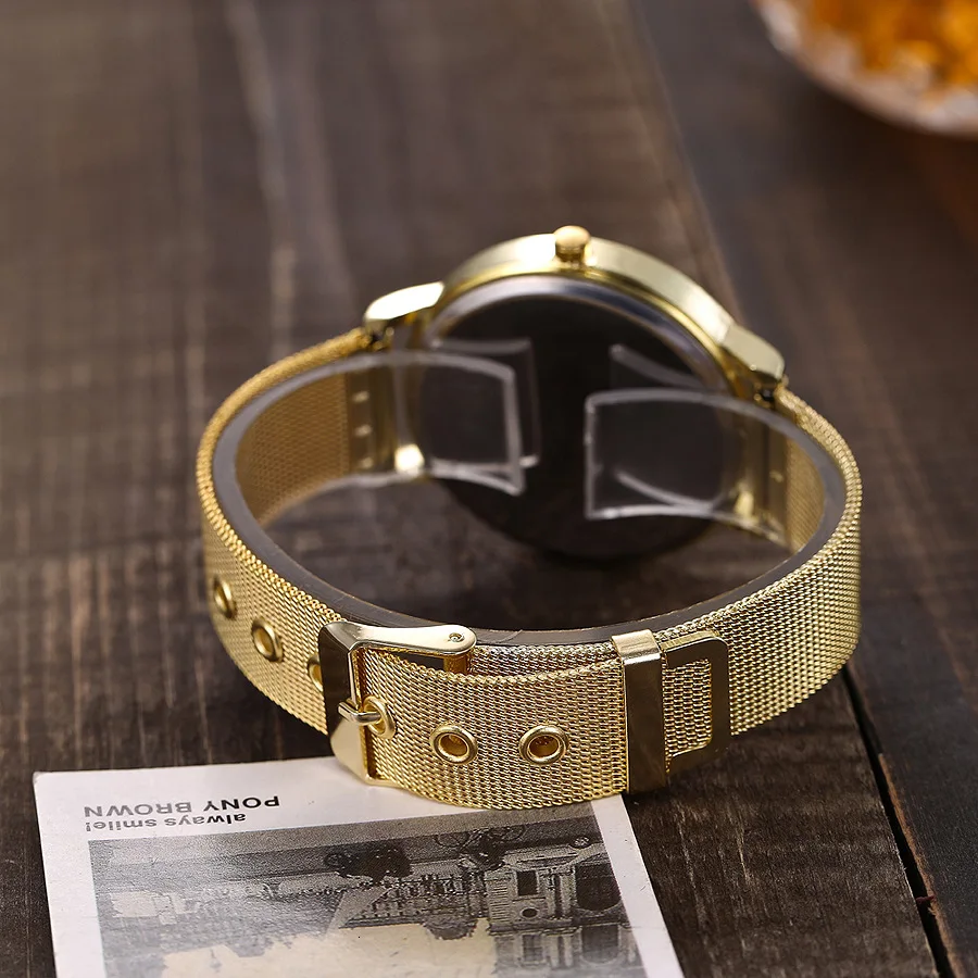 Luxury Women's Watch with Diamond Scale High-grade Stitching Steel Mesh Belt Women Clock Quartz Fashion Female Watches | Наручные