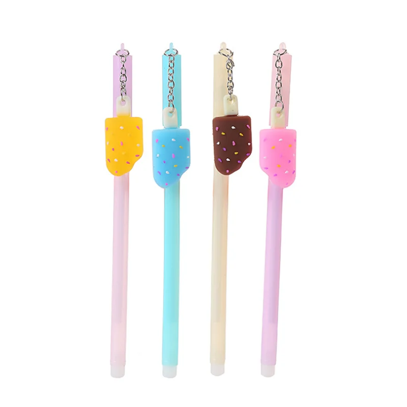 

4pc Cute Chocolate Ice Cream Gel Pens Creative Student Pen Stationery Office School Supplies Black Water-based Signature Pen