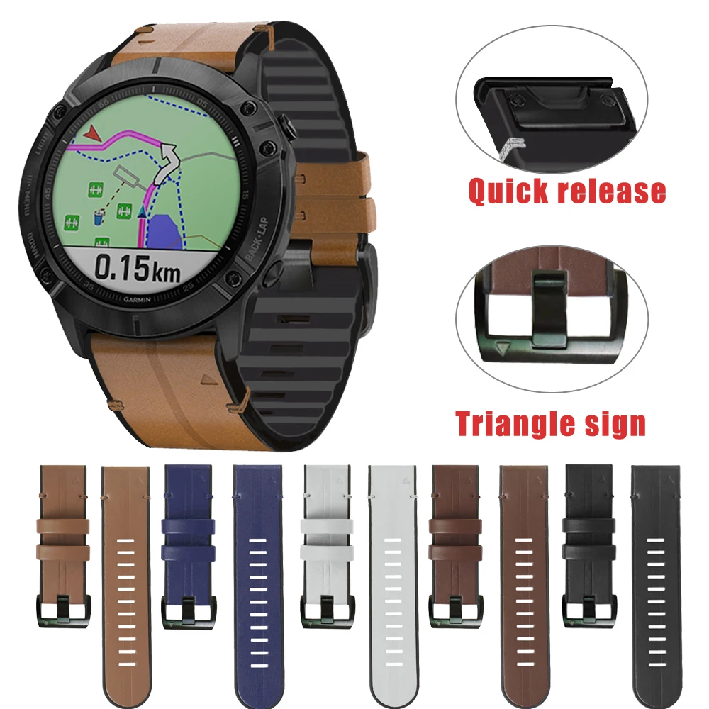 

Ремешок из силикагеля и кожи для Garmin Fenix 6X 6 Pro 5X 5 Plus 3HR 935 945 Mk2 Enduro, быстросъемный браслет для наручных часов, 22 мм 26 мм