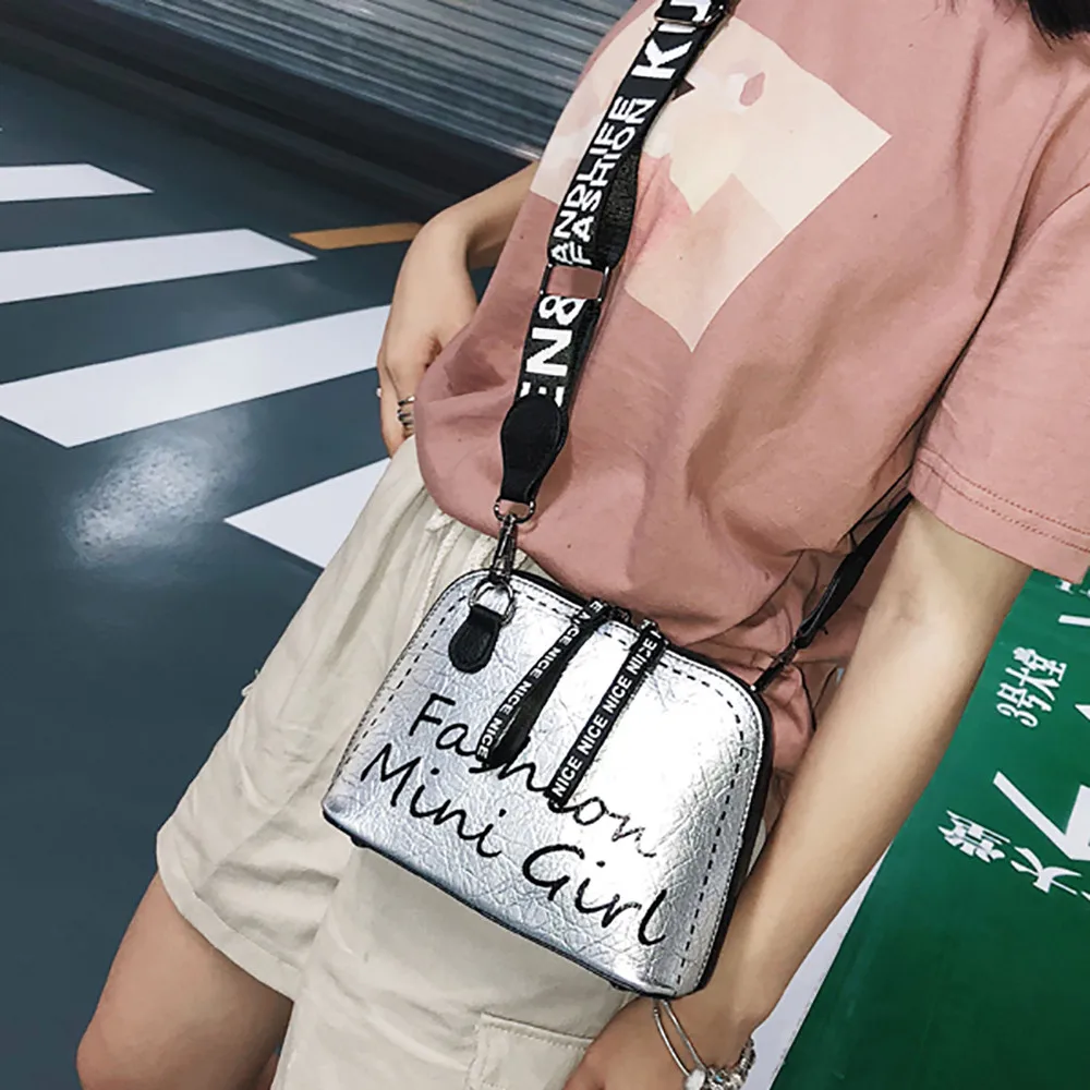 

Tide Leather Women Messenger Bag Quality Wide Shoulder Strap Small Crossbody Shell Bag Women Fashion Wild Shoulder Bag#H20