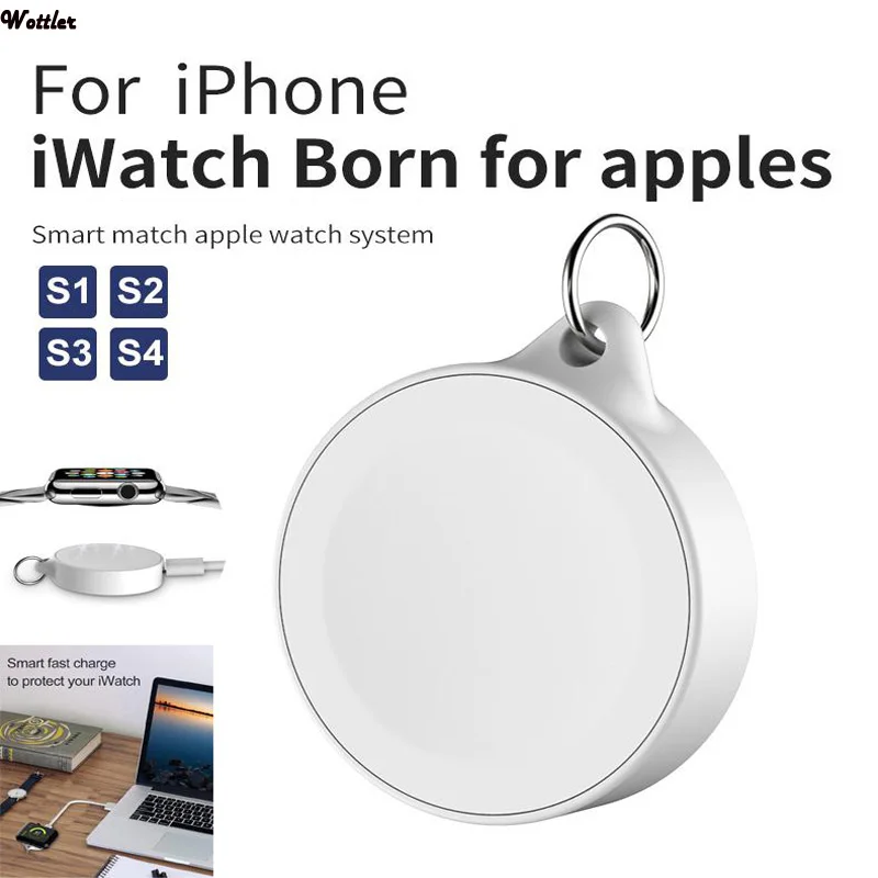 Портативное магнитное Беспроводное зарядное устройство для Apple Watch серии 12345 Usb