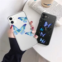colorful butterflies case for iphone 11 12 pro max 5s se 6 6s 7 8 plus 12 mini x xr xs max se2020 clear shockproof back cover