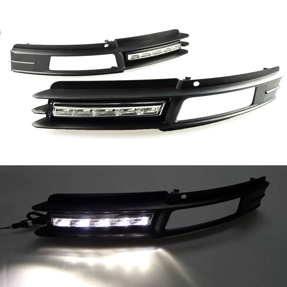 

DRL Daytime Running Light for Audi A6 C6 2009 2010 2011 Left Right side Chrome White DRL Waterproof Car Styling light