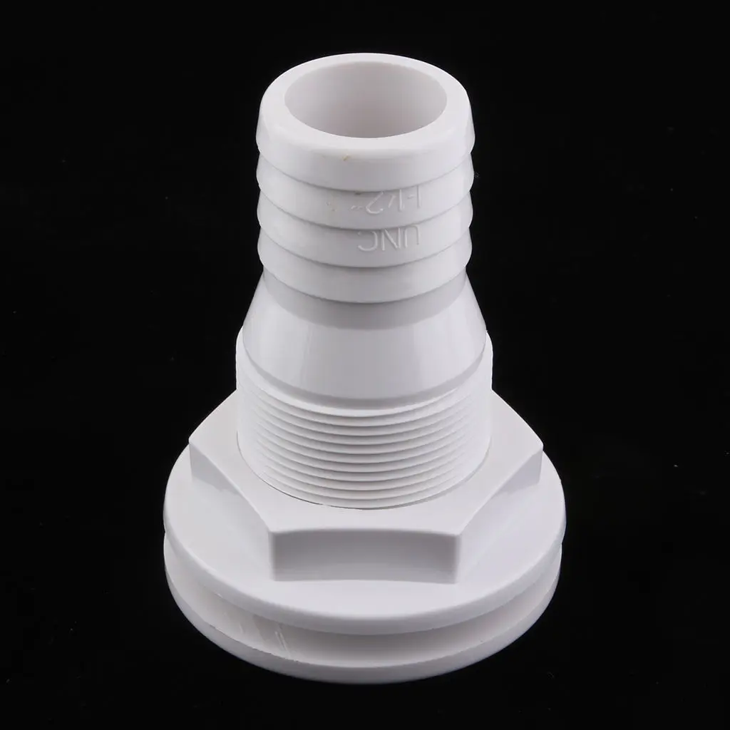 

Marine/Boat Straight Connector Thru Hull Plumbing Fitting for 1.5 Inch Hose