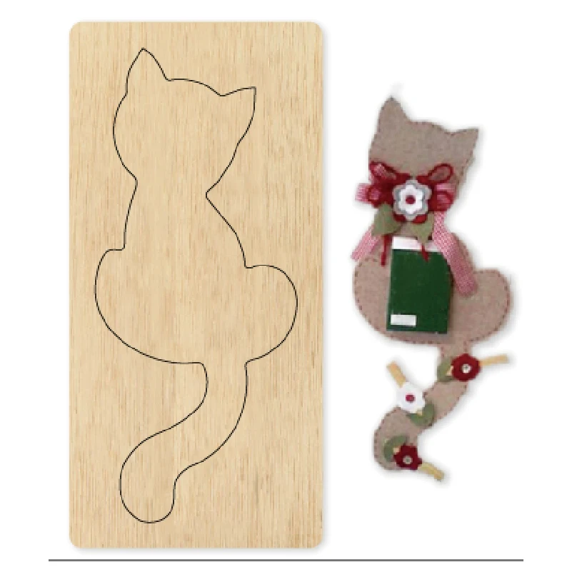 Cute cat handmade Wooden die Scrapbooking 2020 New Cutting Dies fit common machine with cover pad | Дом и сад