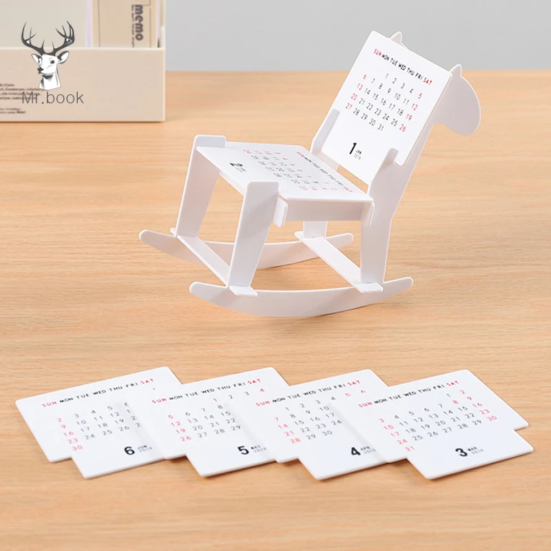 Креативный Настольный календарь 2020 Trojan поделки забавные собранные строительные