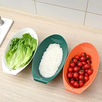 practical with handle shockproof vegetable cleaning rice strainer bowl washing strainer washing strainer bowl
