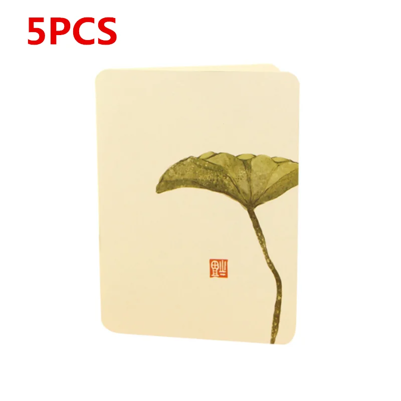 5PCS 5 шт./упак. креативная классическая китайская поздравительная открытка белое сообщение Diy складной День рождения Рождество год День Святого Валентина открытка - Цвет: 5PCS