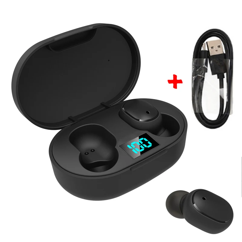 With Display A6S беспроводные наушники спортивные наушники Bluetooth 5,0 TWS наушники с шумоподавлением микрофон для iPhone huawei samsung Xiaomi Redmi - Цвет: With Display