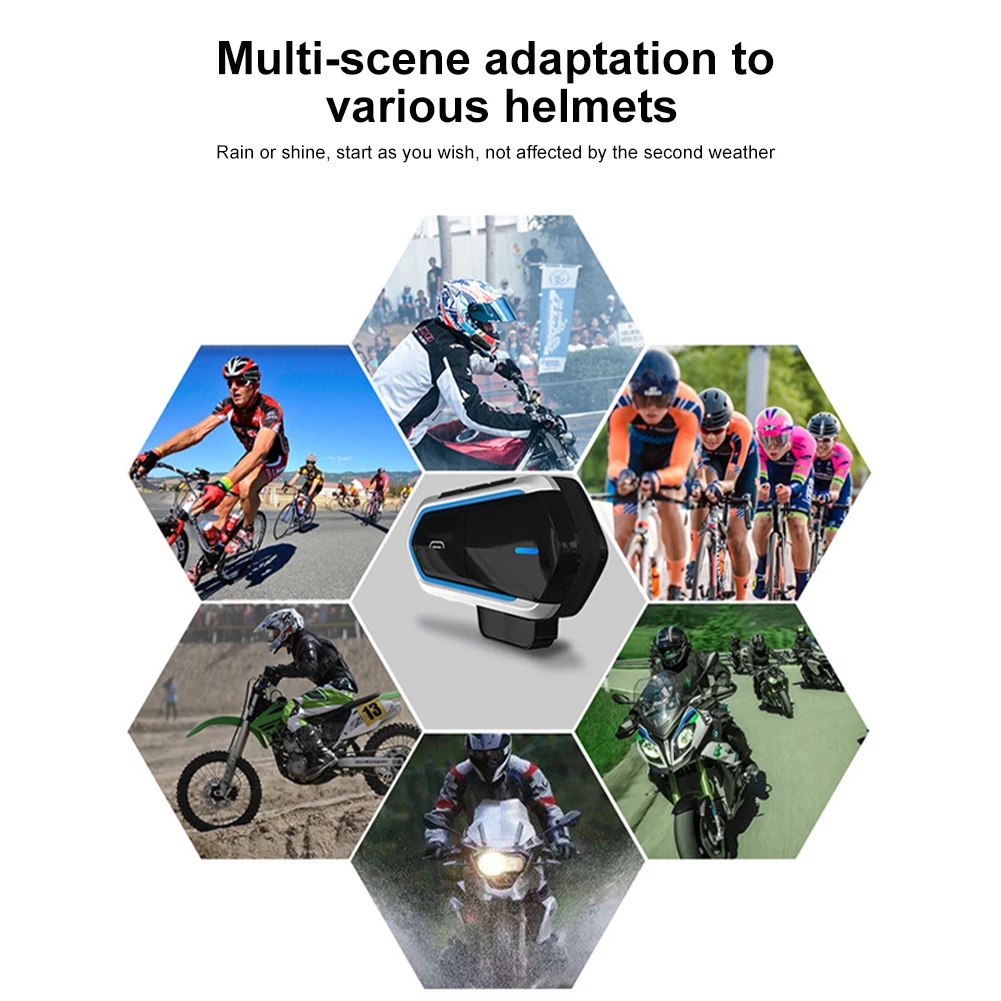 Bluetooth-гарнитура для мотоциклетного шлема с микрофоном | Автомобили и мотоциклы