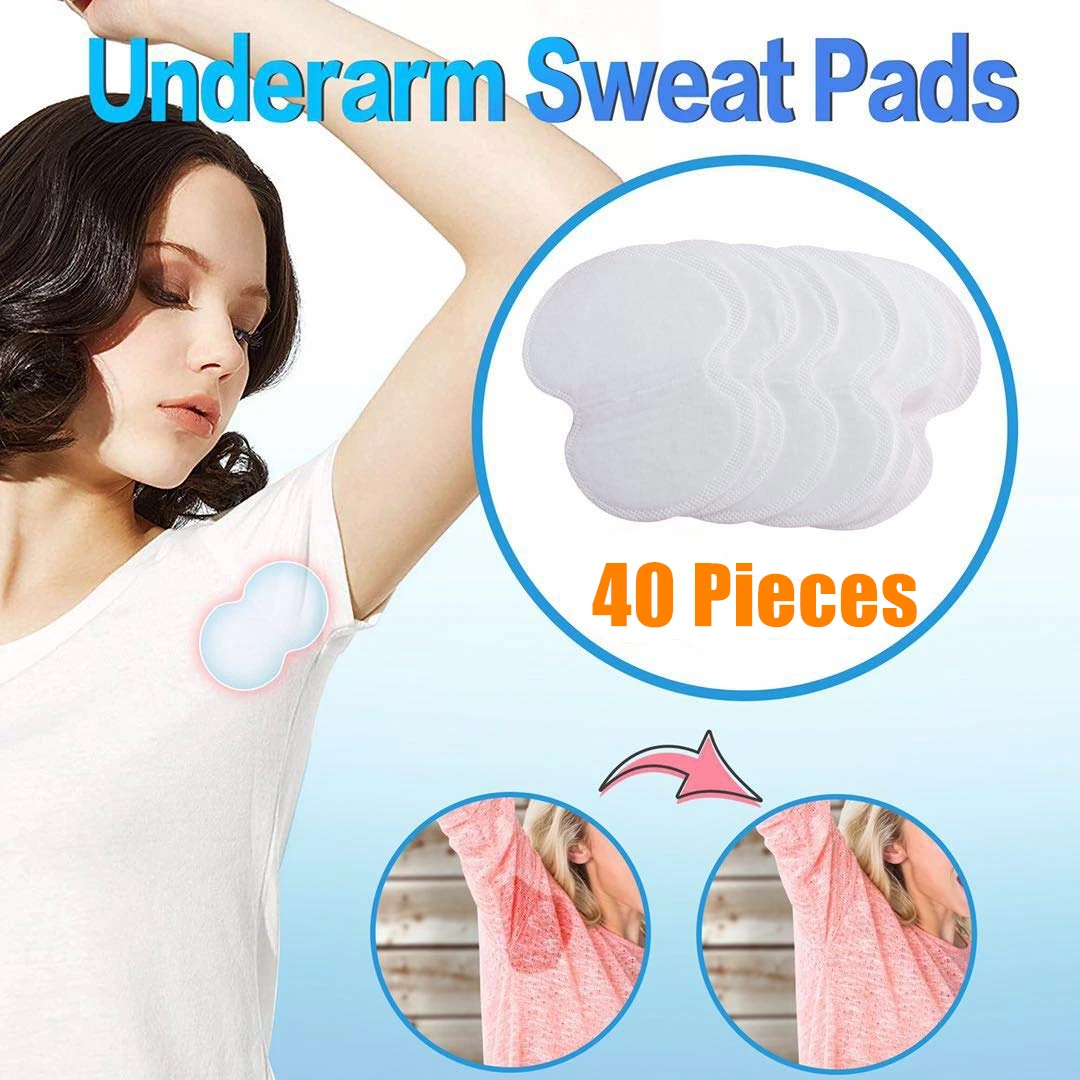 

Прокладки для подмышек от пота 40 шт., одноразовые впитывающие прокладки для защиты подмышек от запаха пота, дезодорант, антиперспирант