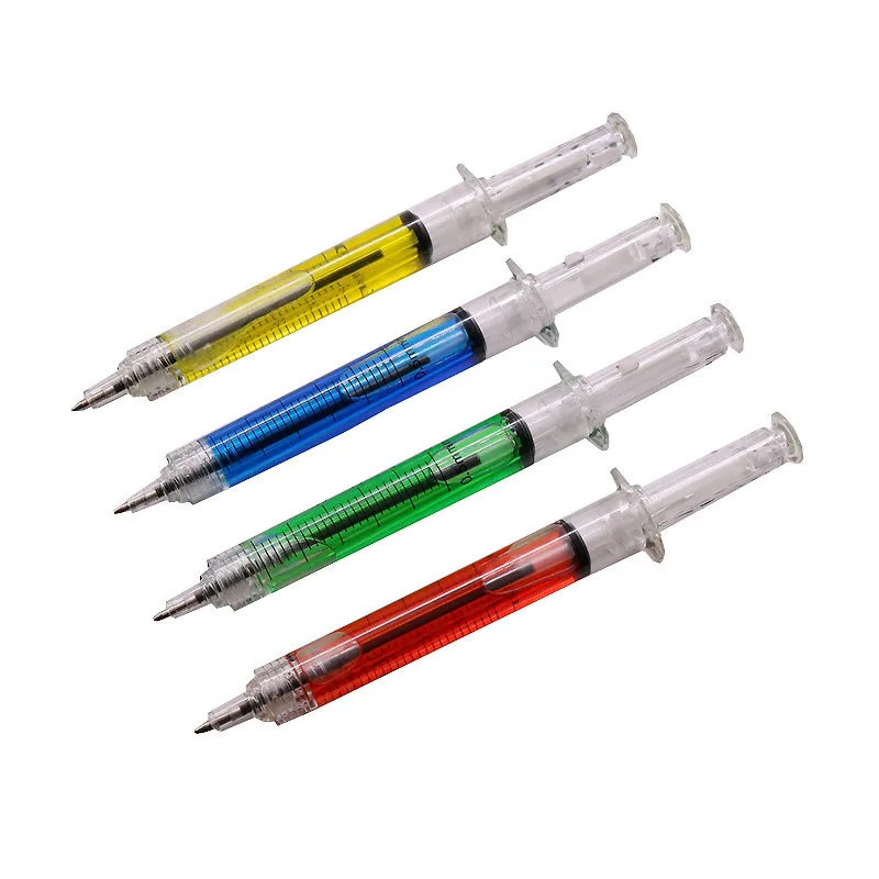 

50 Pcs Strange Syringe Ballpoint Pen 0.7mm Pen Tip Blue Ink Children Gift Pen Student School Promotion Pen