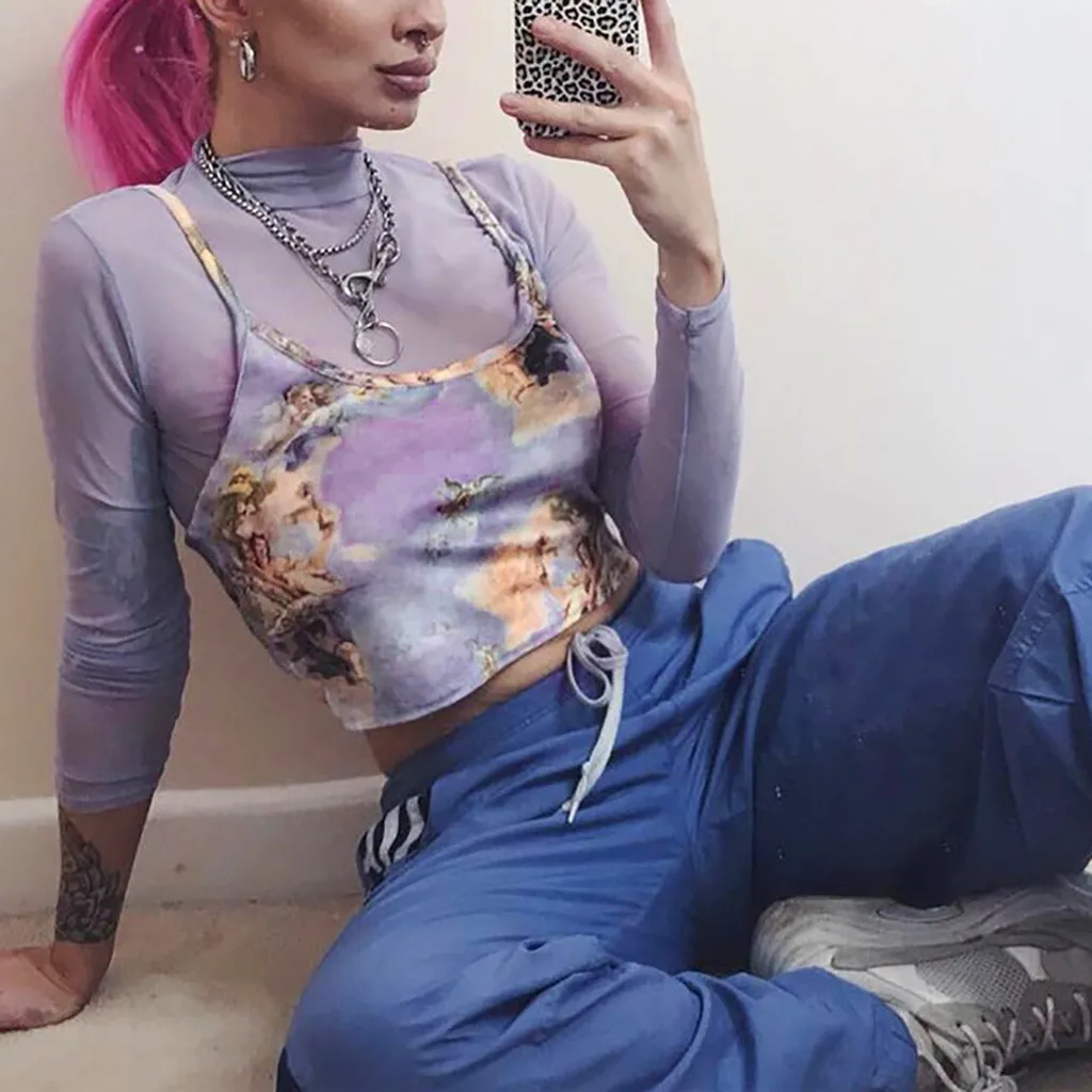 

Vintage Summer Top Women Sling Crop Halter Crop Camisole Tank Top Women's Clothing Street Style Strapless Top Sleeveless Tanks