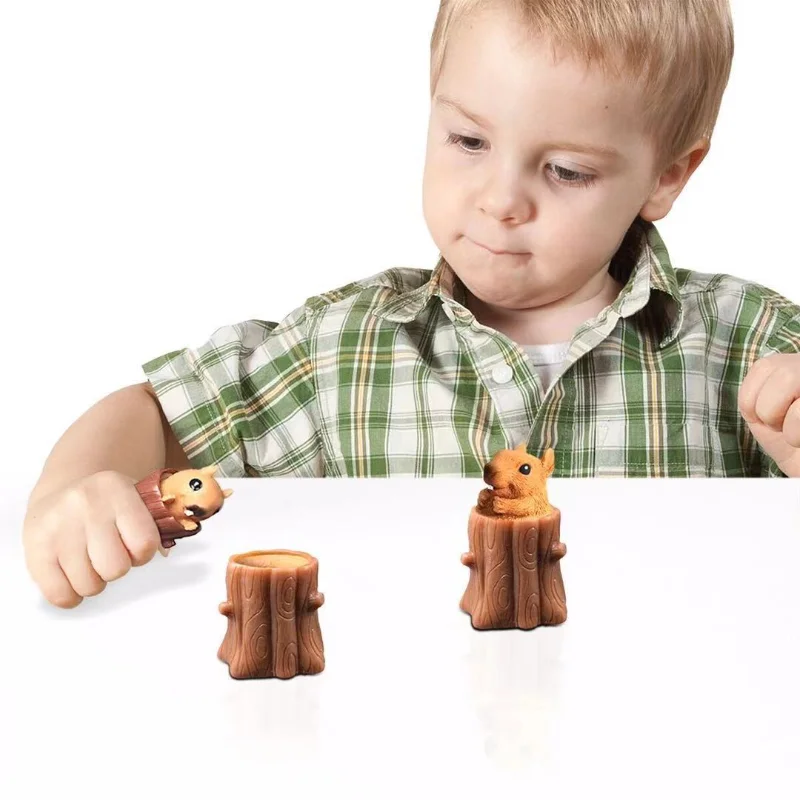 

The New 2021 Evil Squirrel Cup Stump Stress Reliever Toys A Stretchable Toy Pinched and Squeezed Kawaii Squirrel