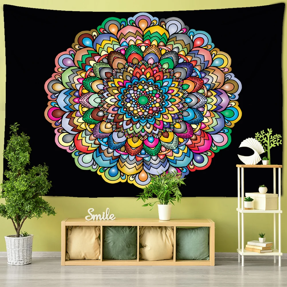 

Индийская мандала, гобелен, комнатный Настенный декор в стиле бохо, украшение для дома, психоделический хиппи, призрачный гобелен