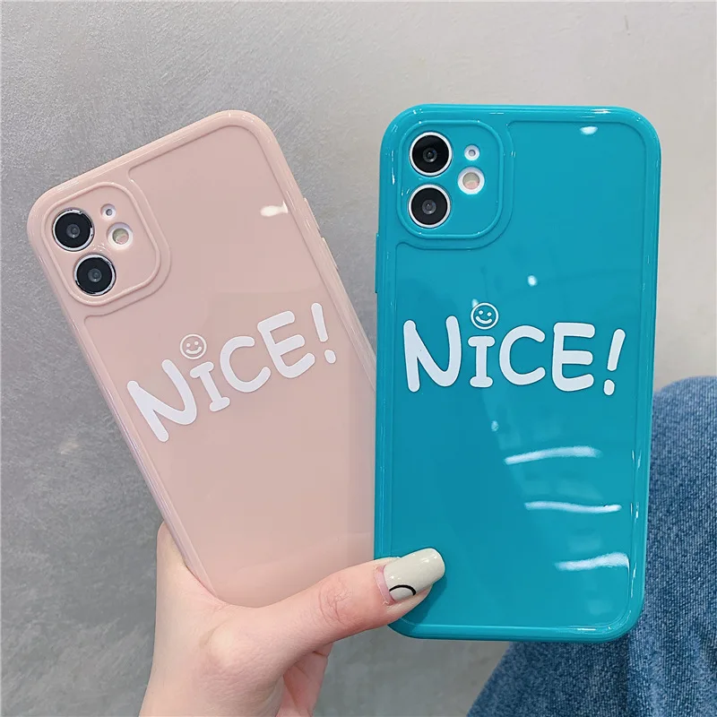 

Simple Letters Silicone Phone Cases for iPhone11 12pro 11Pro XsMax 7 8 plus X XS SE Letters Soft Protection Back Cover
