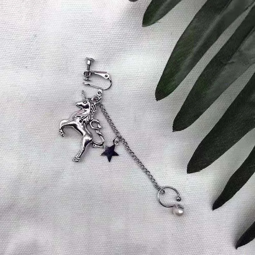 

Fashion Unicorn Earrings For Women 2020 Crochet Simple Earring Korea Disco Dancing Personality Earrings Trendy 2020 Wholesale