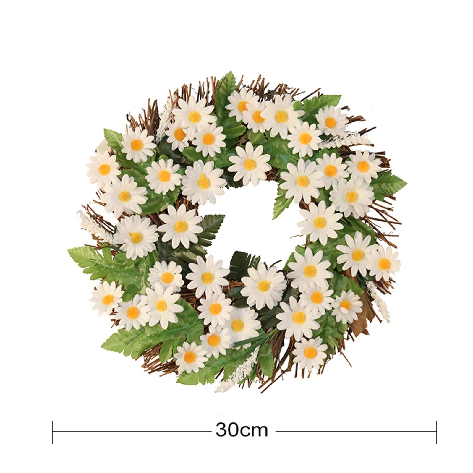 

Artificial Leaves Wreath Front Door Plastic Artificial Plant Home Decor Simulation Garland Wreath For Wall Window Party Decor30