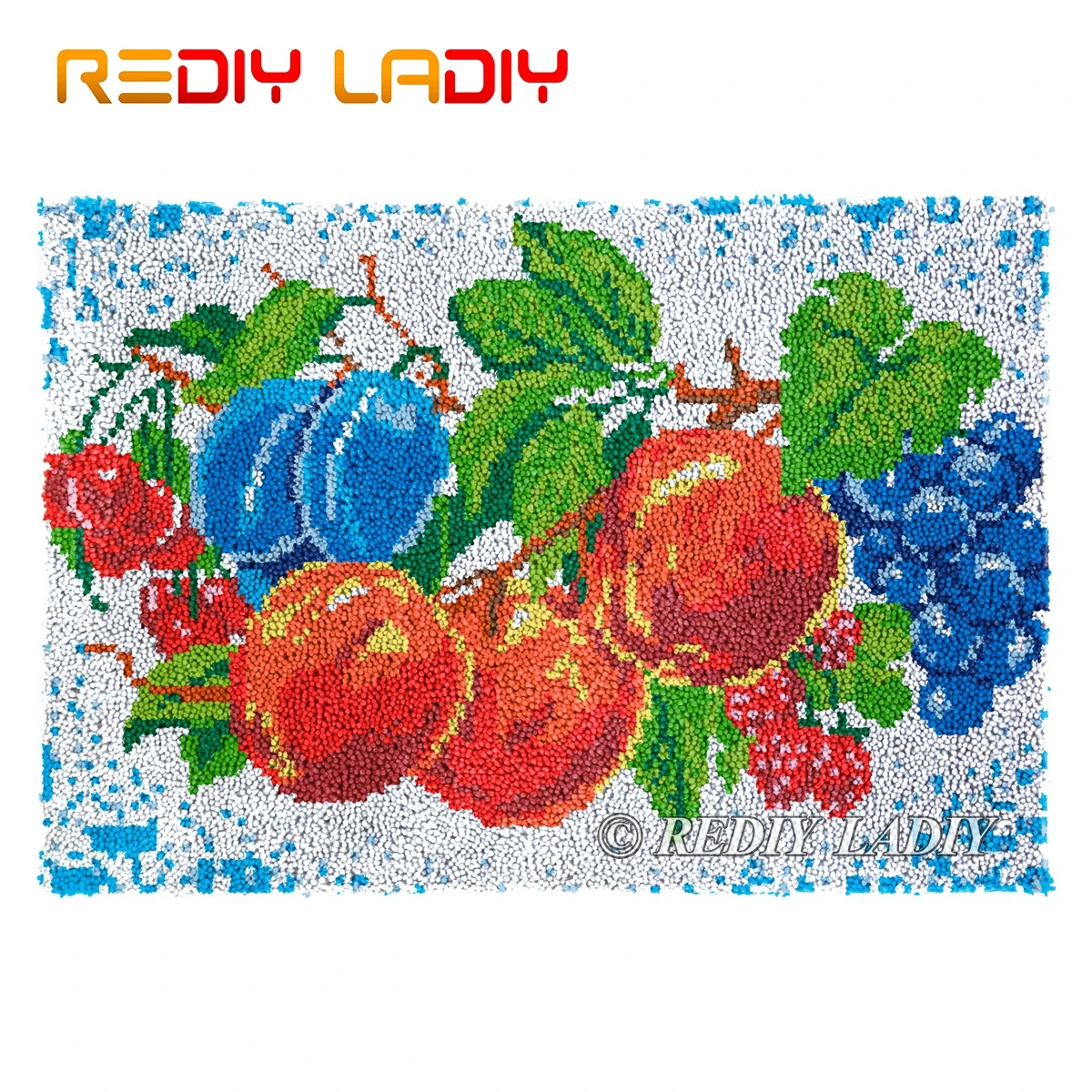 

Крюк с защелкой ковер Бранч фруктов Плюшевые настенные наборы гобеленов "сделай сам" ковров объемной пряжи искусств вязаный коврик домашне...