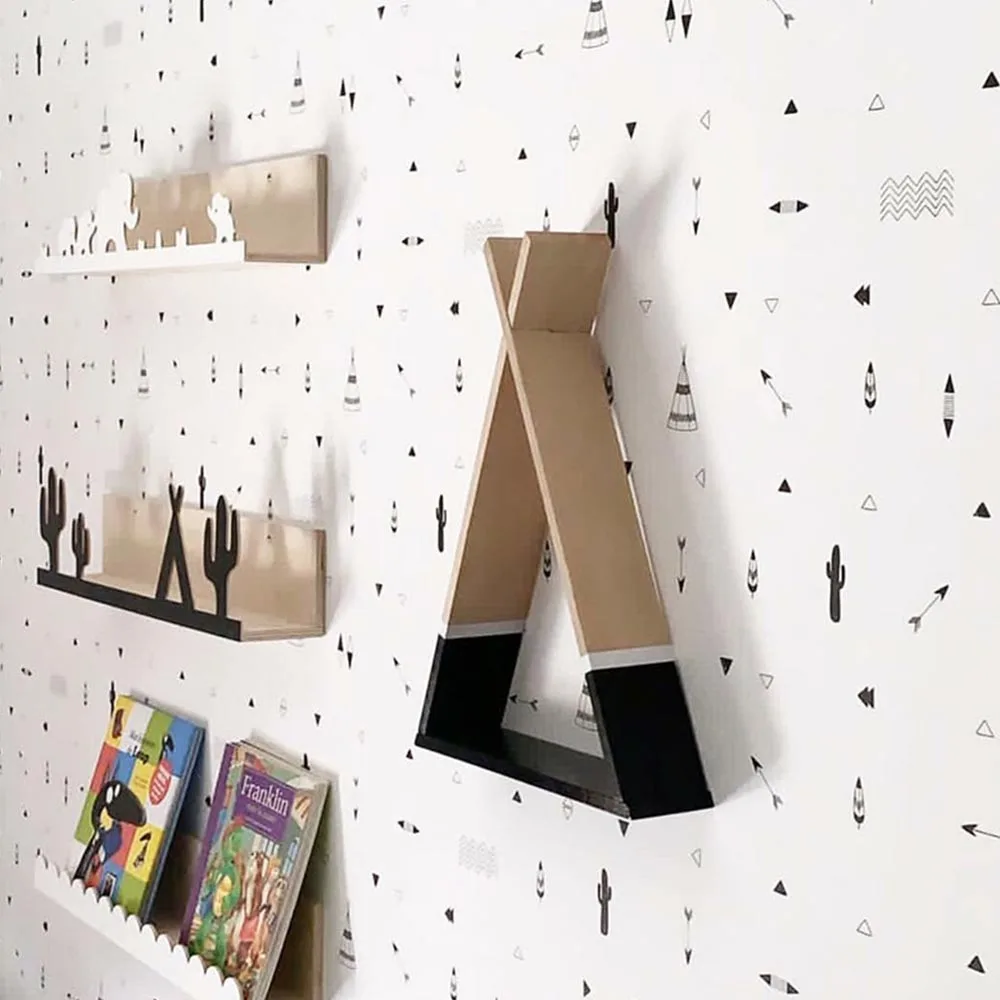 Полка для хранения детской комнаты настенная подвесная доска домашний декор