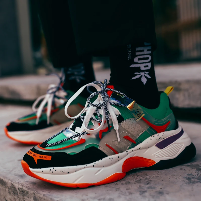 Стильные желтые кроссовки для бега мужские светильник обувь прогулок дышащие