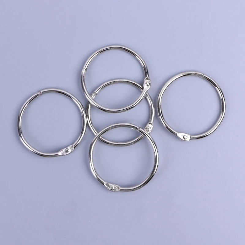 

Metal Loose Leaf Book Binder Hoop Ring Multifunctional Keychain Circle DIY Album