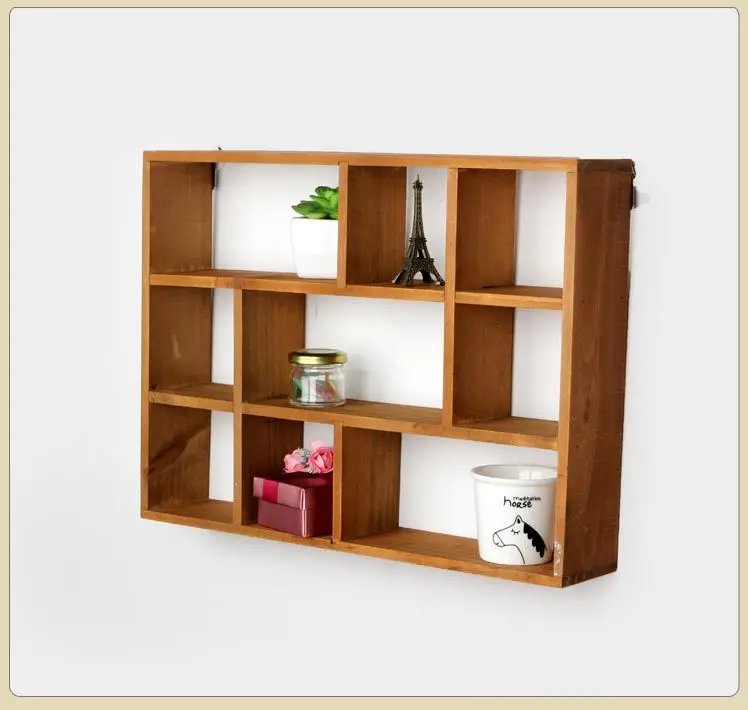 Деревянная полка трехслойный деревянный ящик для хранения Настольный стеллаж