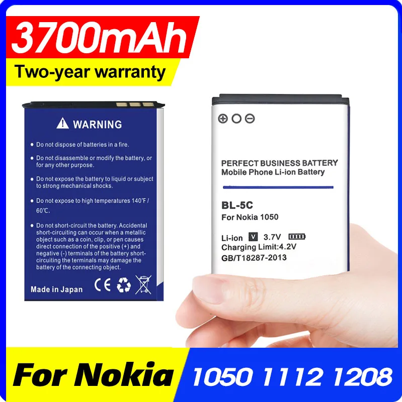 Сменный литий ионный аккумулятор BL5C BL 5C для Nokia 3700 1112 1600 1208 2600 n70 n71 2610