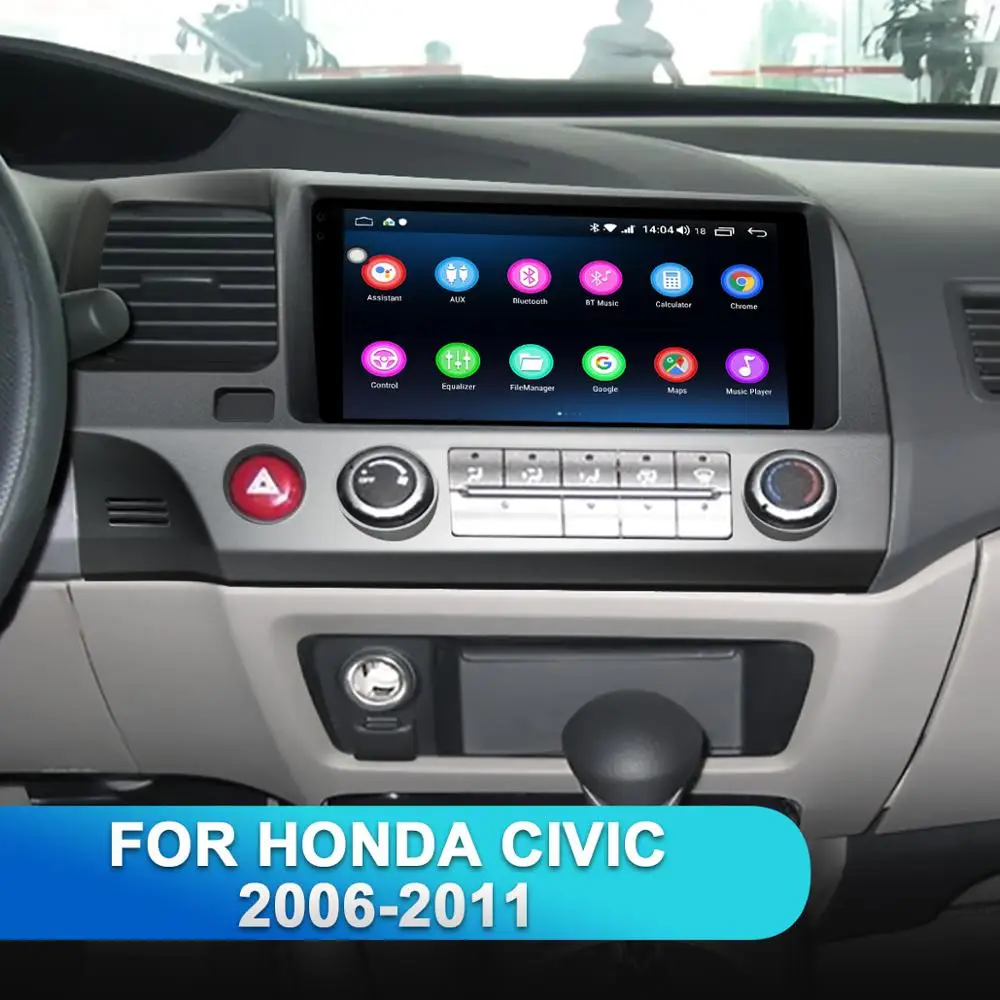 " головное устройство 4 Гб+ 64 ГБ Android автомобильное радио стерео для Honda Civic 2006-2011 gps мультимедийный плеер Встроенный 4G модем DSP Carplay